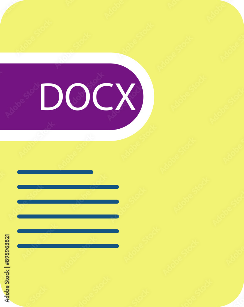 DOCX File icon deep and minimal DOCX File icon deep and minimal