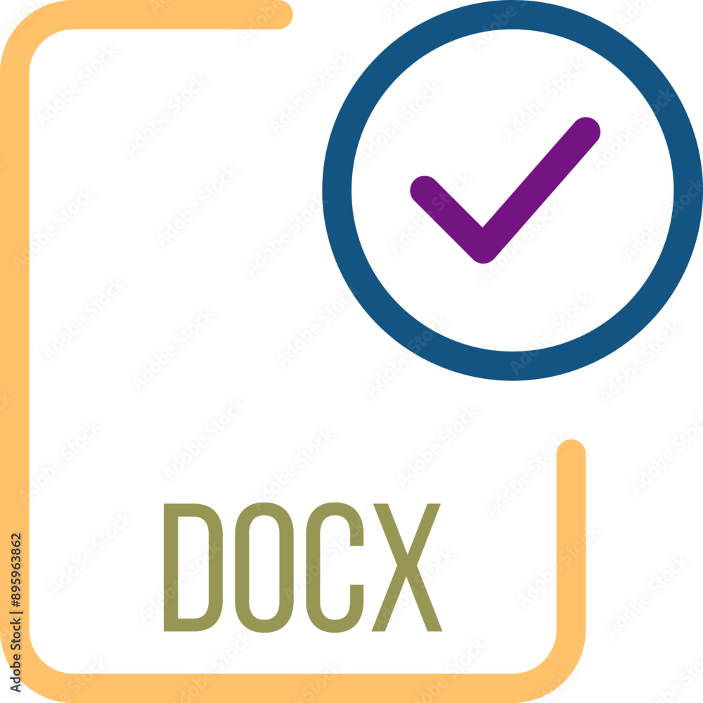DOCX File icon with checked mark DOCX File icon with checked mark