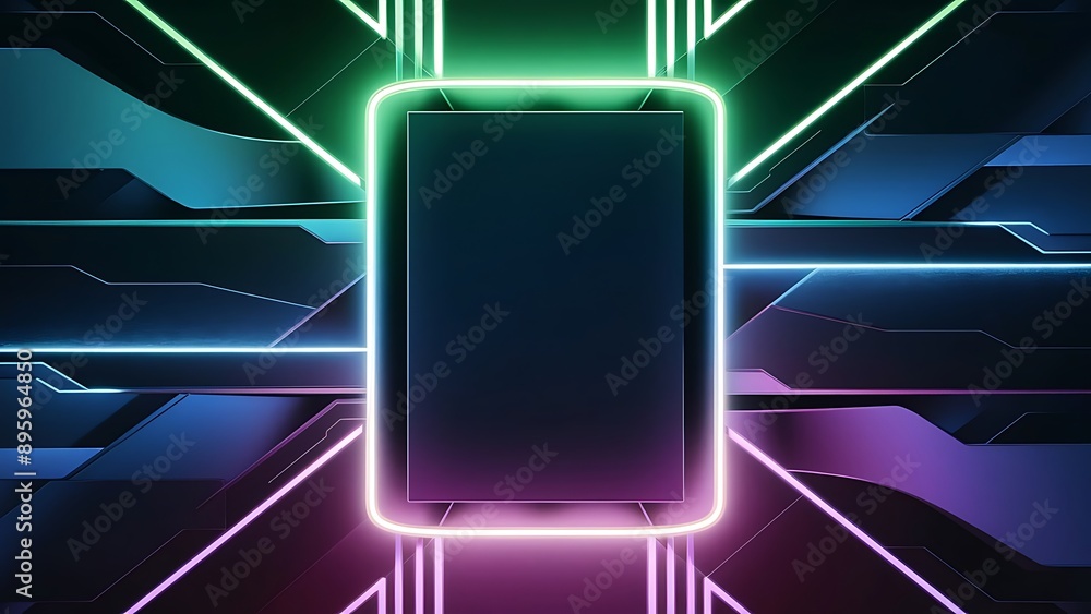 futuristic wallpaper with a dark rectangle in the center futuristic wallpaper with a dark rectangle in the center