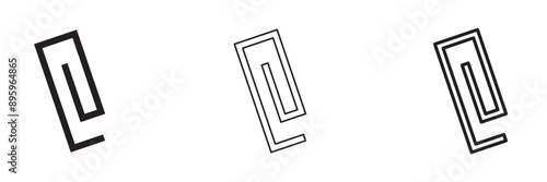 paper clip icon on a white background 