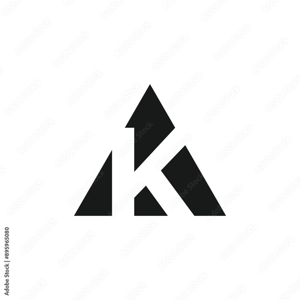 Letter K logo design vector with universal form and creative idea icon Letter K logo design vector with universal form and creative idea icon