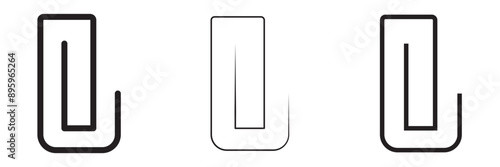 paper clip icon on a white background 
