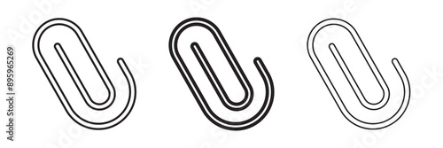 paper clip icon on a white background 
