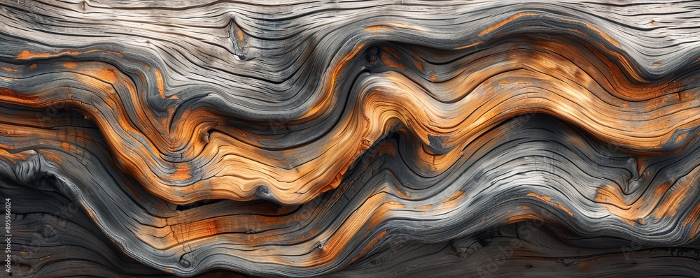 Fototapeta premium Driftwood Texture Background, 4K hyperrealistic photo