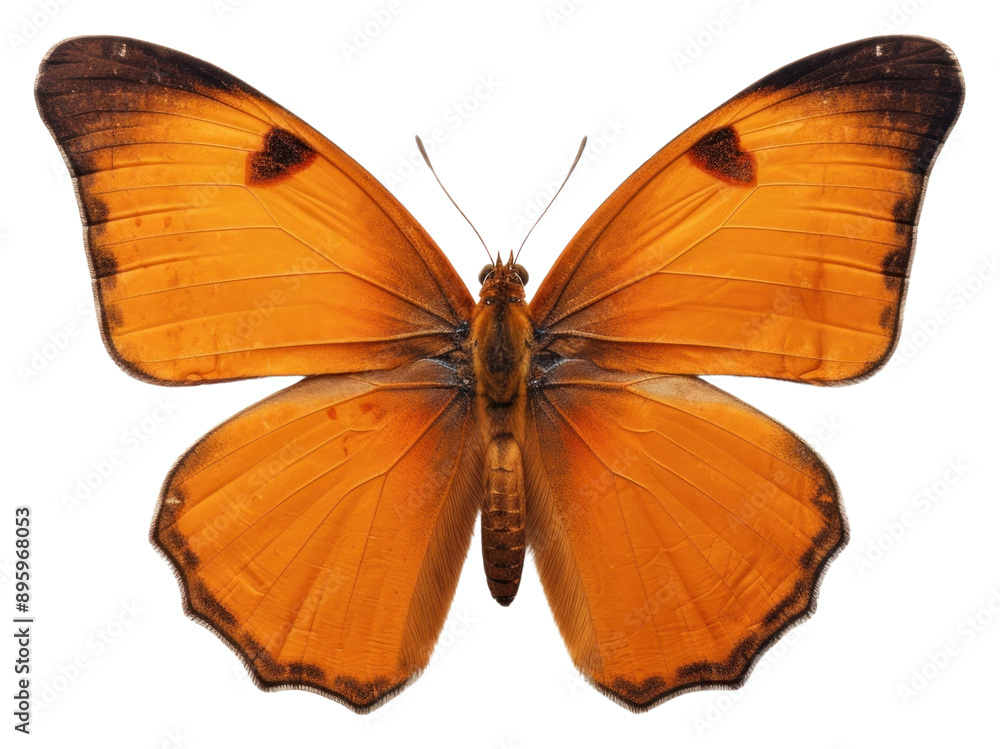 Fototapeta premium PNG Real Pressed a orange butterfly insect animal moth.