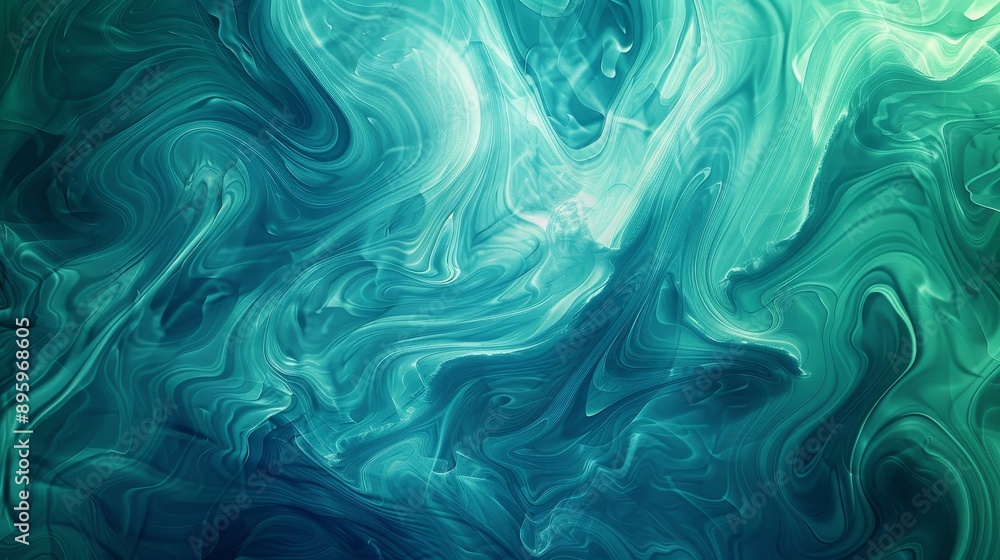 Serene Blue and Green Swirling Gradients, Abstract Fluid Background. Serene Blue and Green Swirling Gradients, Abstract Fluid Background.