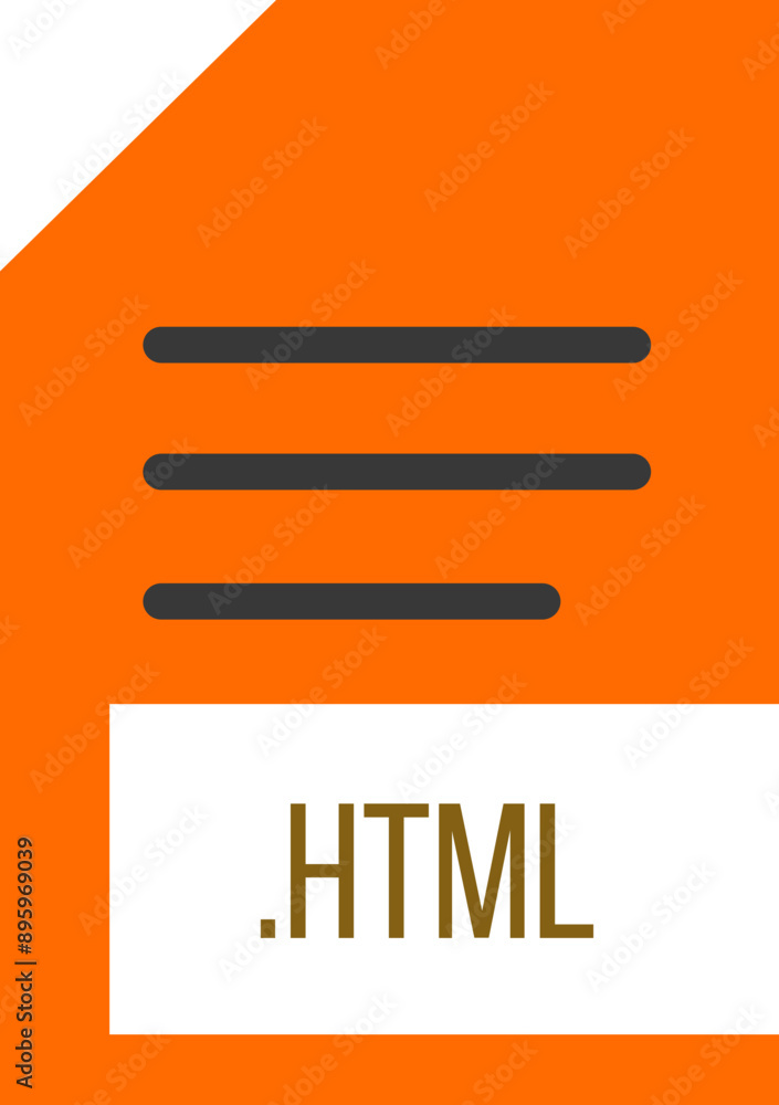 HTML File extension icon minimal colro fill HTML File extension icon minimal colro fill