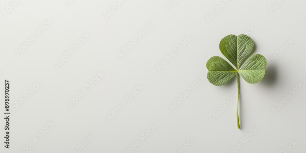 A green leaf with a stem is on a white background A green leaf with a stem is on a white background