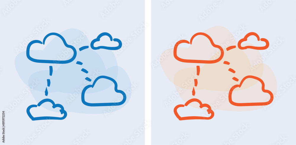 Obraz premium cloud data network