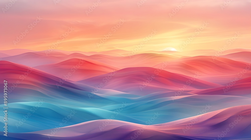 Nature landscape background. Pastel colourful in a dreamy serene illustration art. Nature landscape background. Pastel colourful in a dreamy serene illustration art.