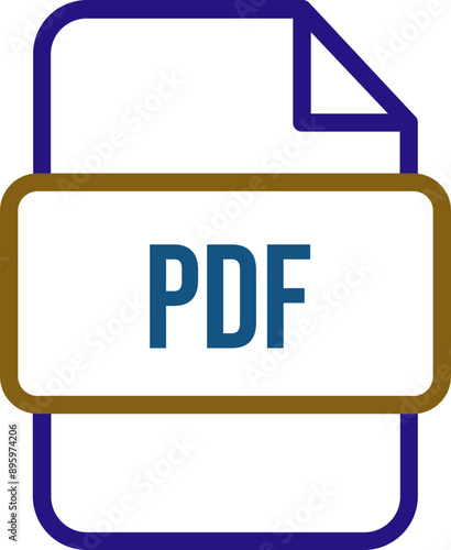 PDF File icon with bold outline