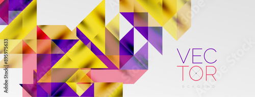 Tech minimal overlapping triangle shapes elements geometric graphic pattern