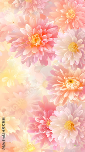 Blank paper with background illustration