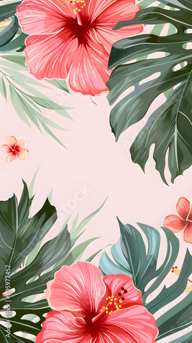 Blank paper with background illustration