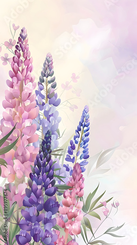 Blank paper with background illustration