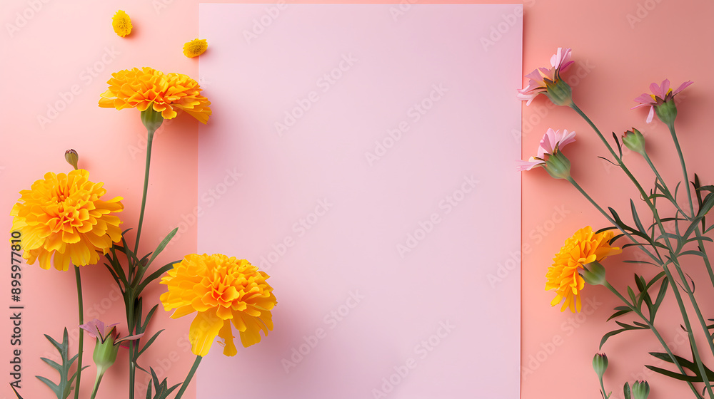 Obraz premium Blank paper with background illustration