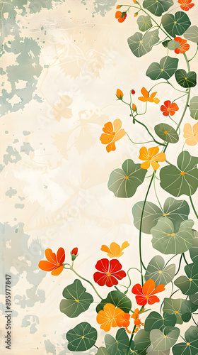 Blank paper with background illustration