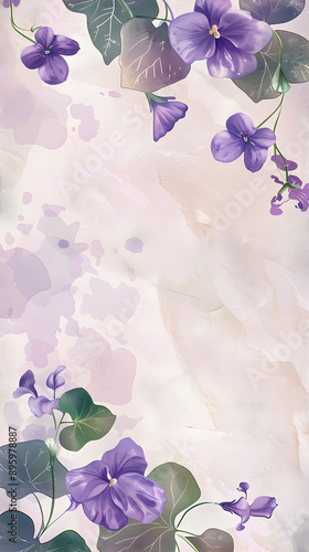 Blank paper with background illustration