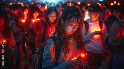 Young People Scrolling on Their Smartphones