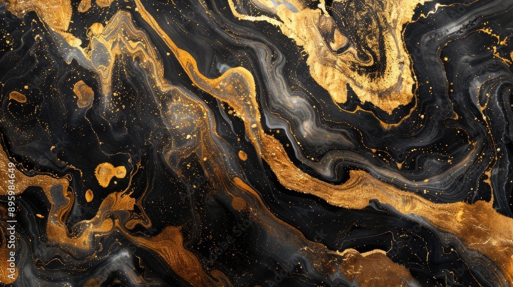 Luxurious gold and black marble background, ideal for high-end design projects and art displays Luxurious gold and black marble background, ideal for high-end design projects and art displays