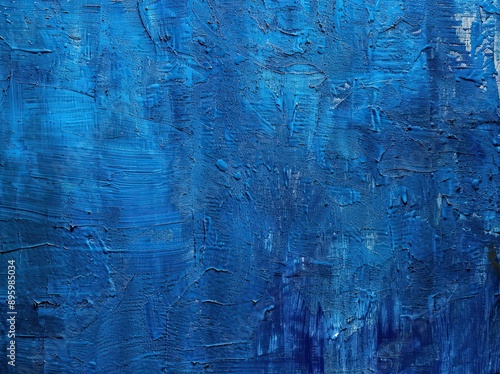 Blue watercolor paint wall ...