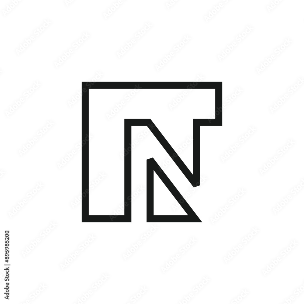 Fototapeta premium Letter N logo design vector with universal form and creative idea icon
