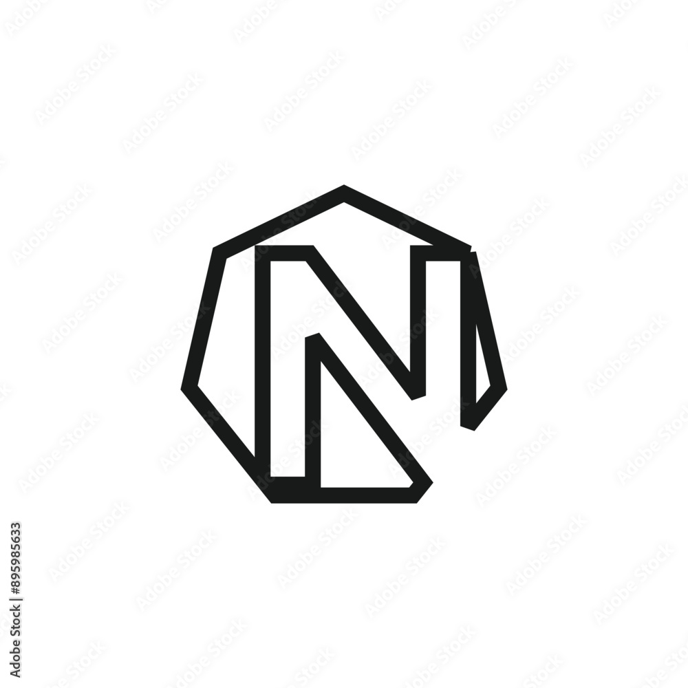 Letter N logo design vector with universal form and creative idea icon Letter N logo design vector with universal form and creative idea icon