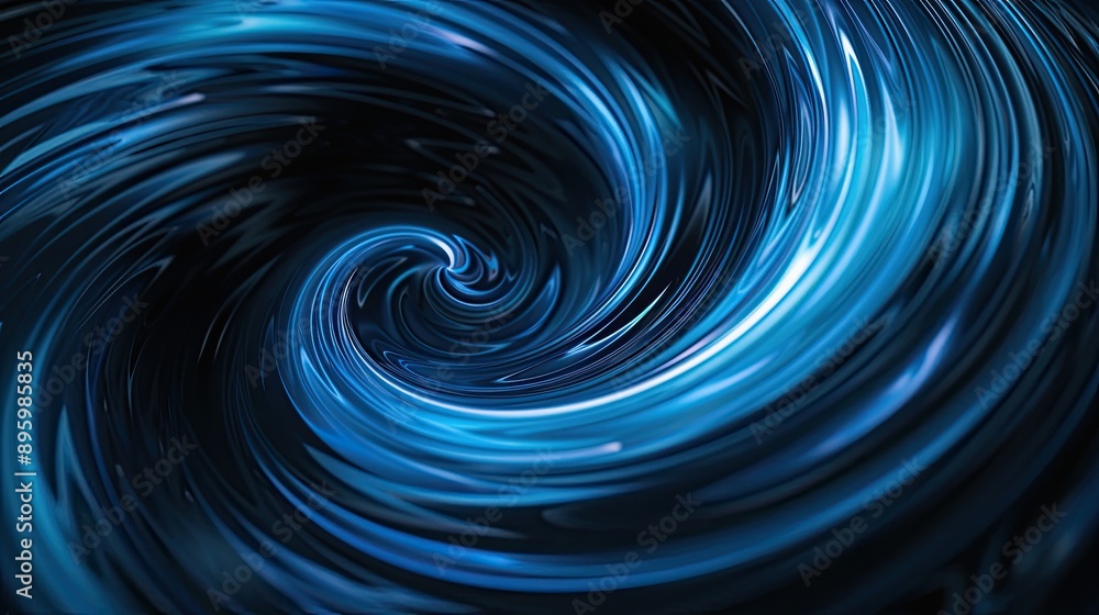 Abstract blue swirls with sparkling dots on a black background Abstract blue swirls with sparkling dots on a black background