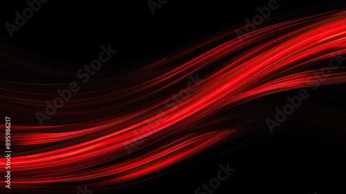 Abstract curved red lines o...