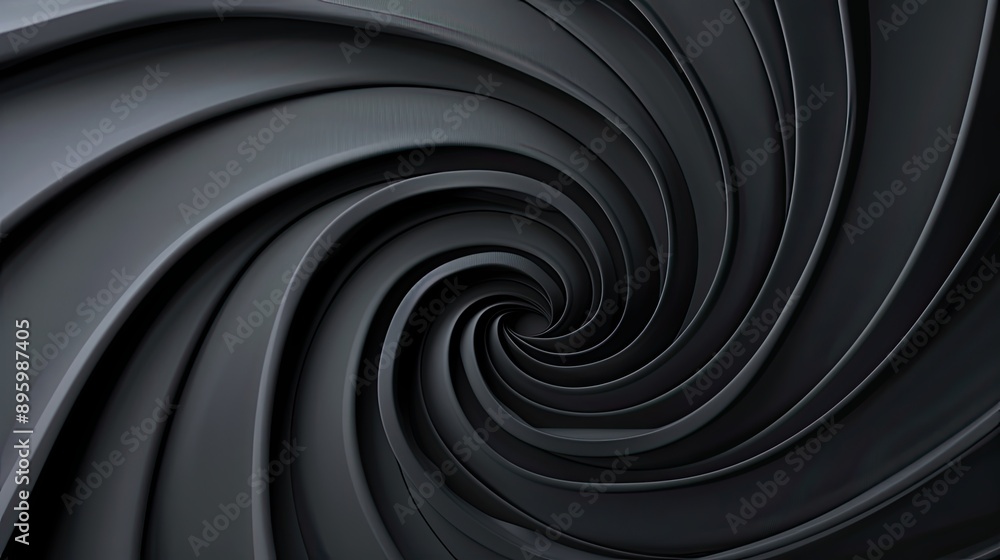Black background with a gray spiral pattern Black background with a gray spiral pattern