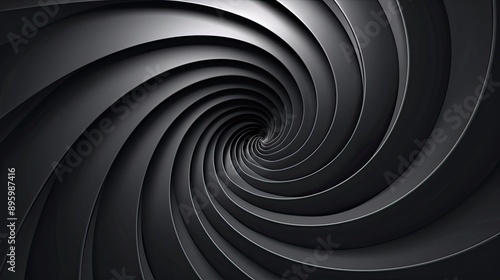 Wallpaper Mural Black background with a gray spiral pattern Torontodigital.ca