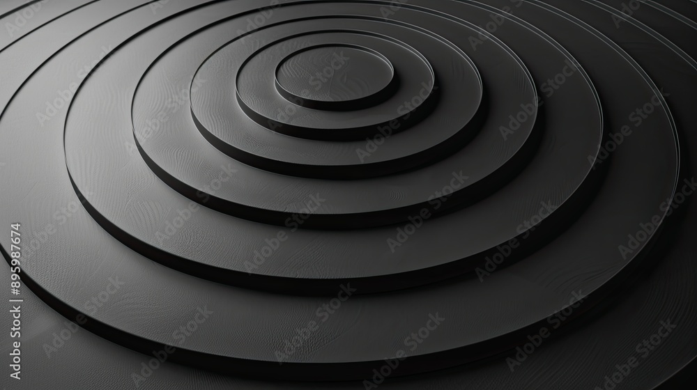 Obraz premium Black background with a gray spiral pattern