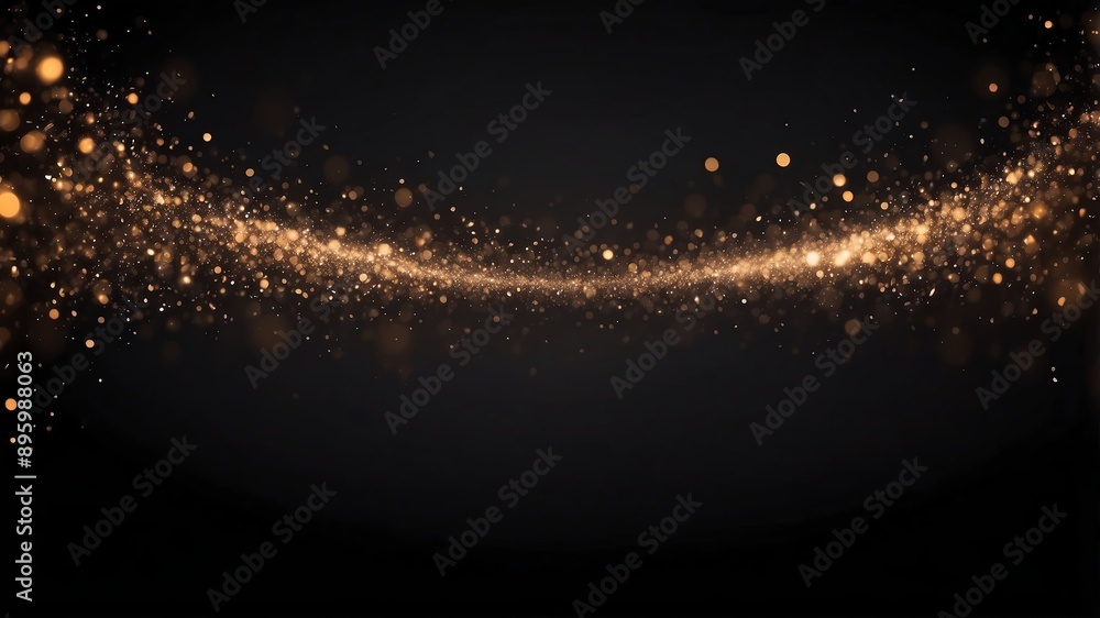 Obraz premium black bokeh lights abstract background design