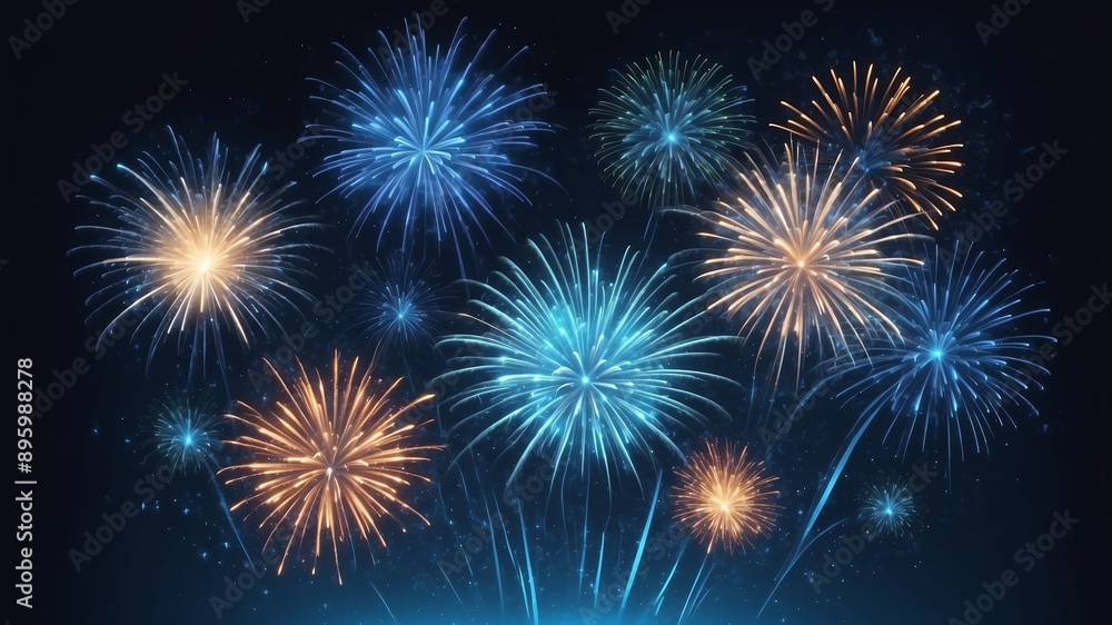 blue fireworks burst abstract background design blue fireworks burst abstract background design