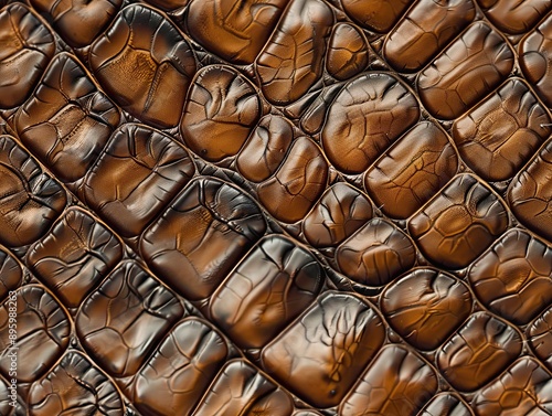 Close up view of brown croc...