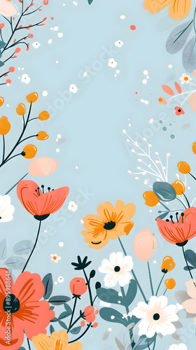 Cosmos pattern border background illustration