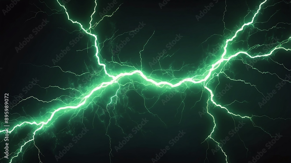 Obraz premium green lightning bolts abstract background design