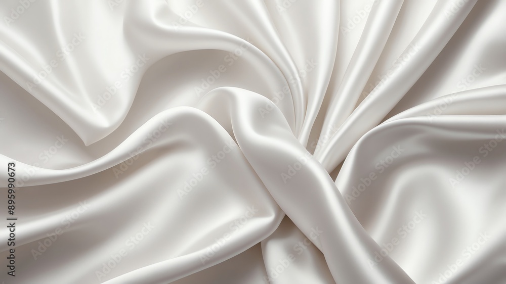 Obraz premium white satin fabric abstract background design