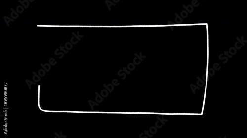 Soccer Field animation - Drawing The Lines. 4K motion animation. Doodle Frame By Frame animation.