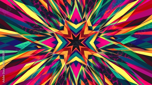 Abstract Geometric wallpaper background banner design concept with bright colors and sharp shapes