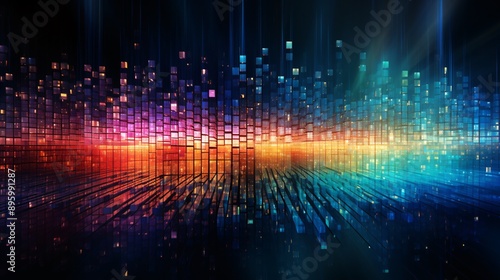 Wallpaper Mural Abstract visualization of encrypted data transmission Torontodigital.ca