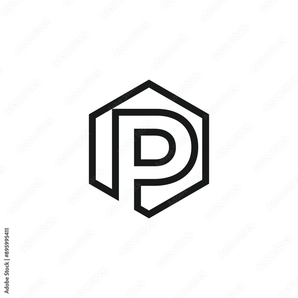 Letter P logo design vector with universal form and creative idea icon Letter P logo design vector with universal form and creative idea icon