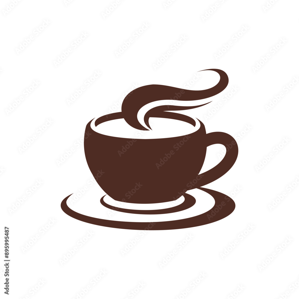 Obraz premium Premium coffee shop logo. Cafe mug icon.hot drink cup sign. emblem. Coffee icon.