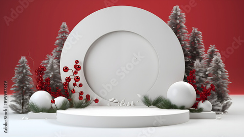 Festive Christmas Table with Red and Gold Decorations
