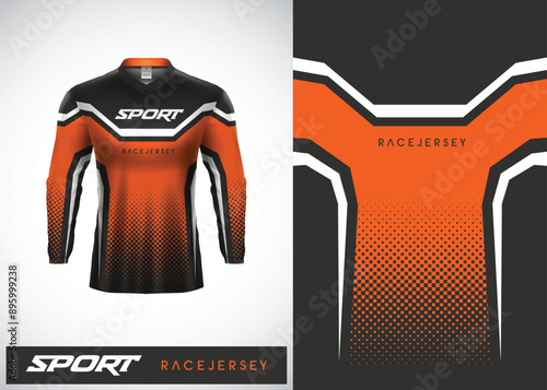 Long sleeve racing sports abstract motocross jersey design