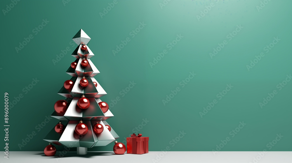 A Christmas tree adorned with gifts and festive decorations A Christmas tree adorned with gifts and festive decorations