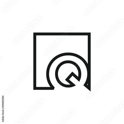 Letter Q logo design vector with universal form and creative idea icon