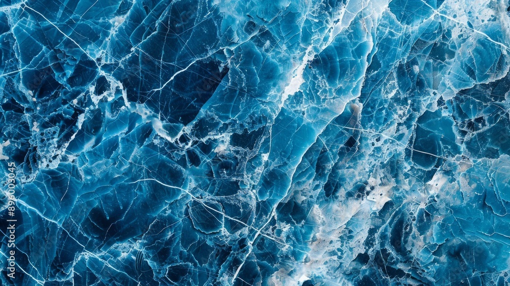 Naklejka premium Abstract blue marble texture background. Elegant and luxurious design. Perfect for wallpapers, backgrounds, and art projects. Digital artwork showcasing intricate patterns and fine details. AI