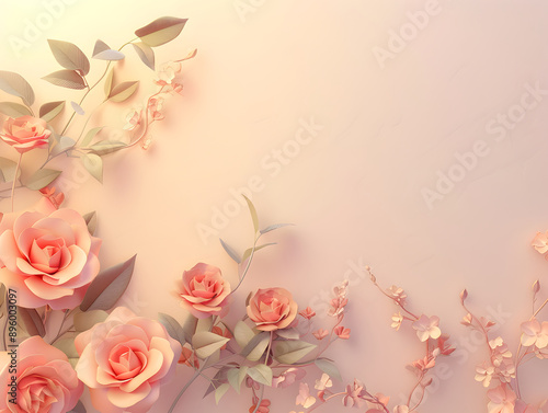 roses with large background illustration