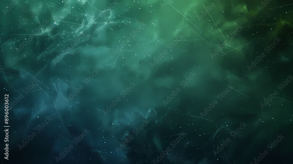 A mesmerizing cosmic scene with swirling green and blue nebulae, illuminated by bright stars and streaks of light. A mesmerizing cosmic scene with swirling green and blue nebulae, illuminated by bright stars and streaks of light.